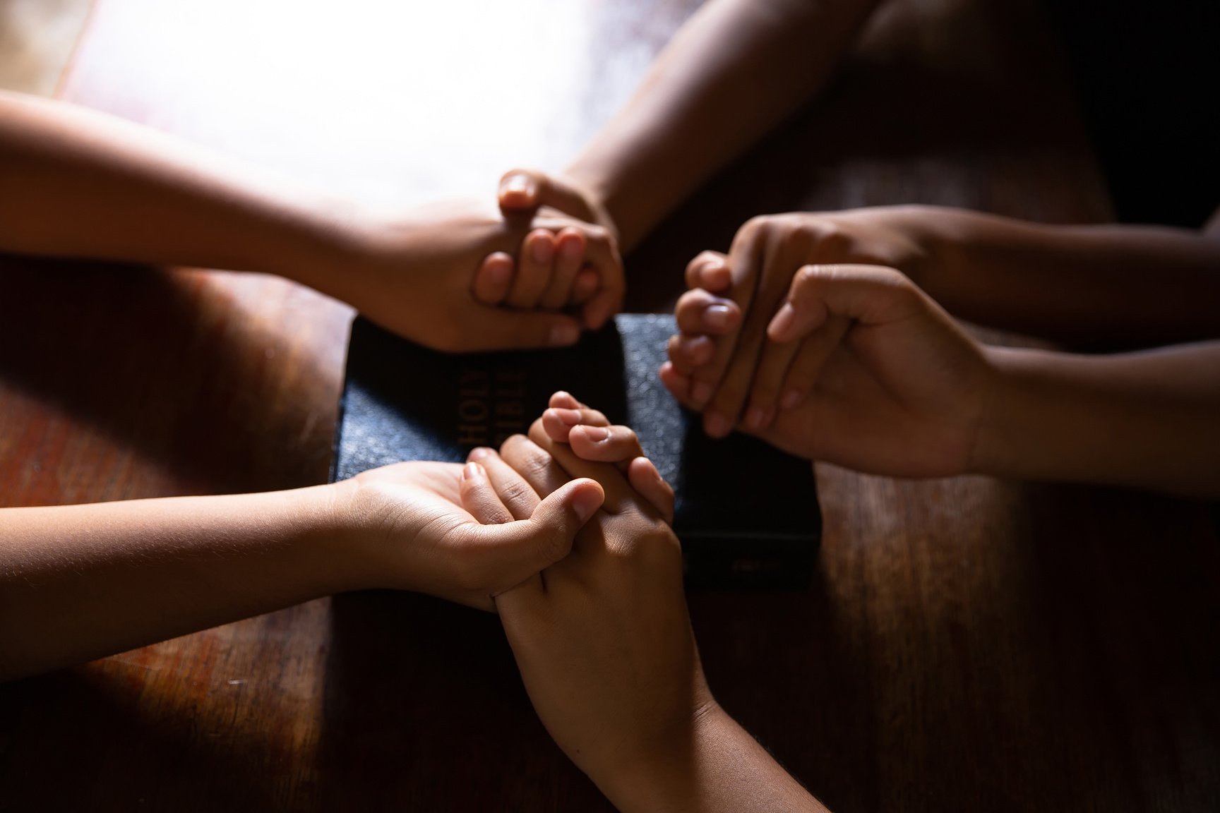 Children Hands Together and Praying